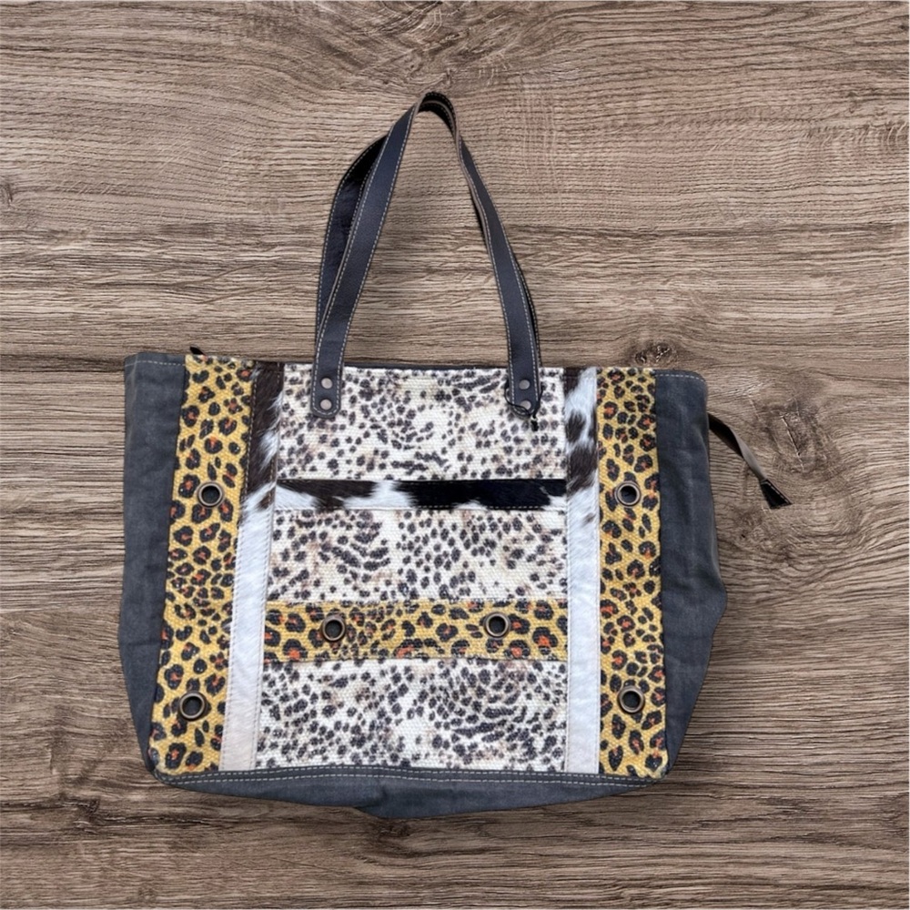Hopofly Canvas Tote  Bag Animal Leopard Print